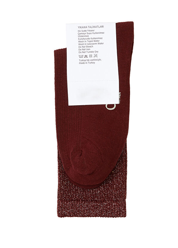 Beymen Club Bordo Kadın Çorap - 2