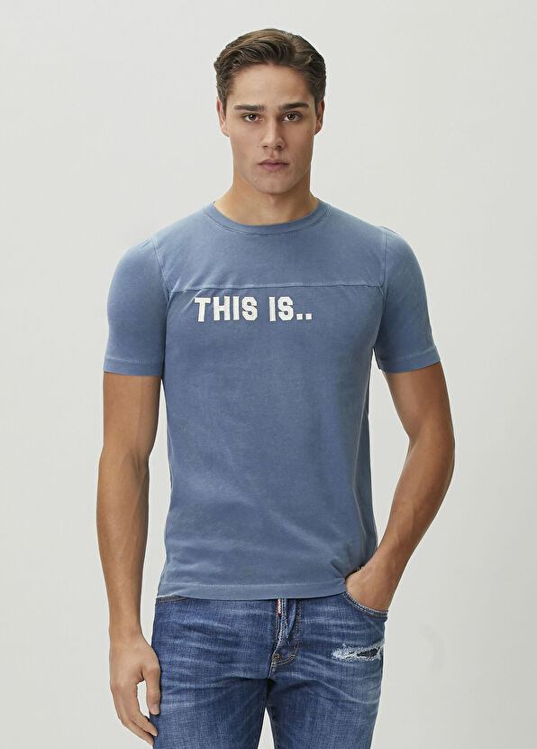 Dsquared2 Lacivert Yazı Nakışlı T-shirt - 1