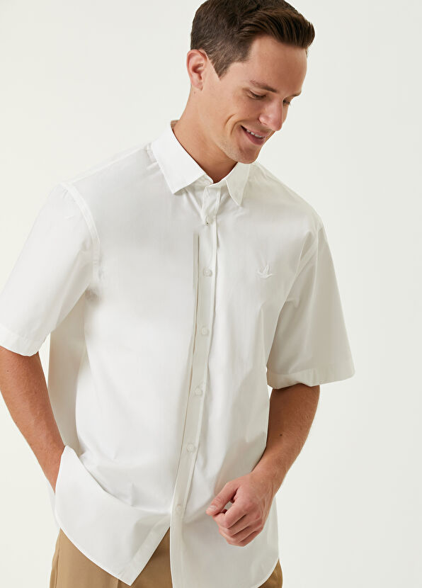 Beymen Club Beyaz Kısa Kollu Poplin Gömlek - 2