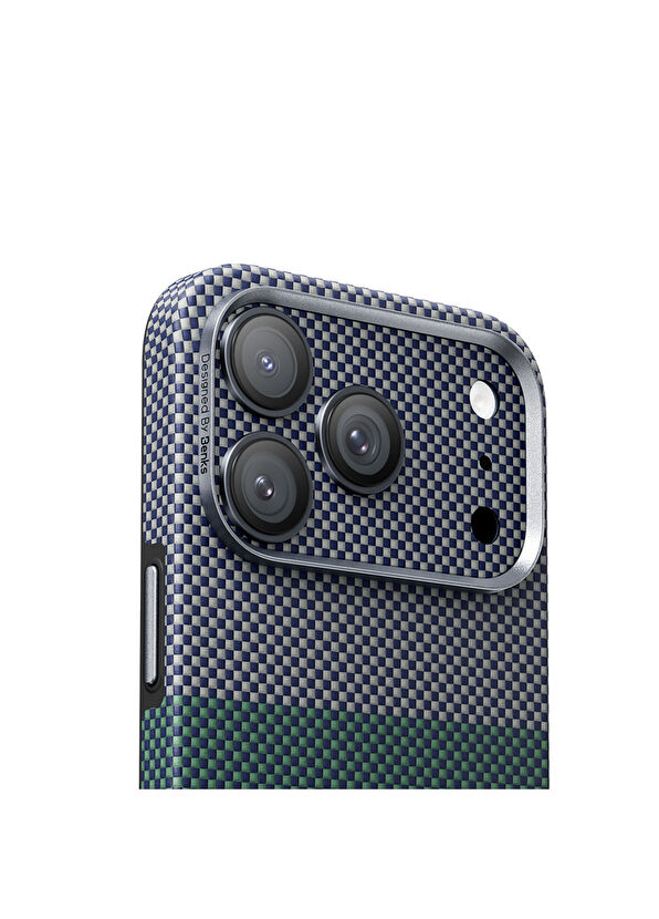 Benks Aurora ArmorWarrior iPhone 17 Pro Max Kevlar Blue Camera Lens Protector - 4