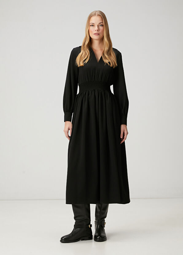 Beymen Club Black Midi Dress - 1