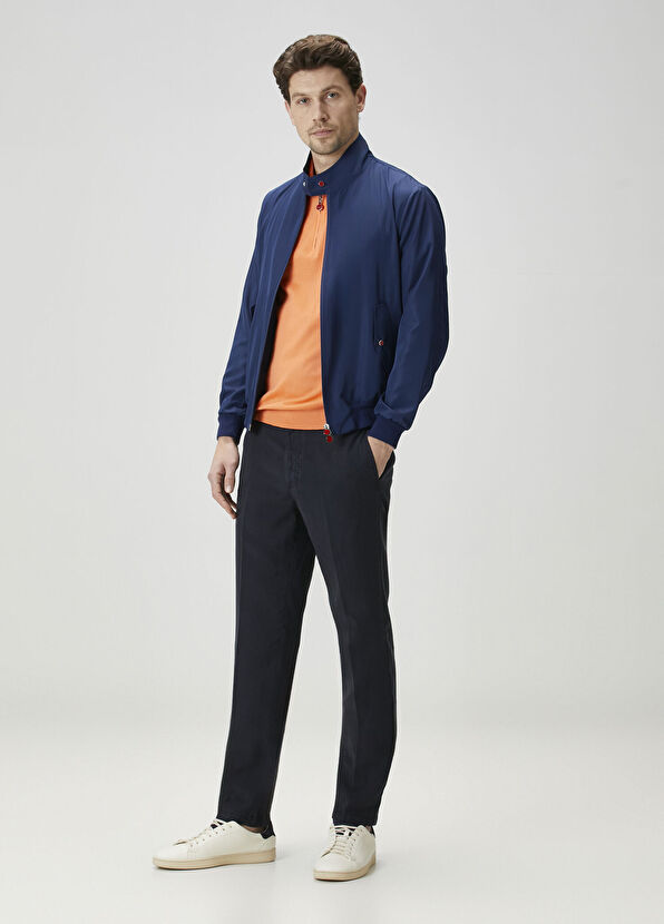 Lacivert Bomber Mont - Görsel 3