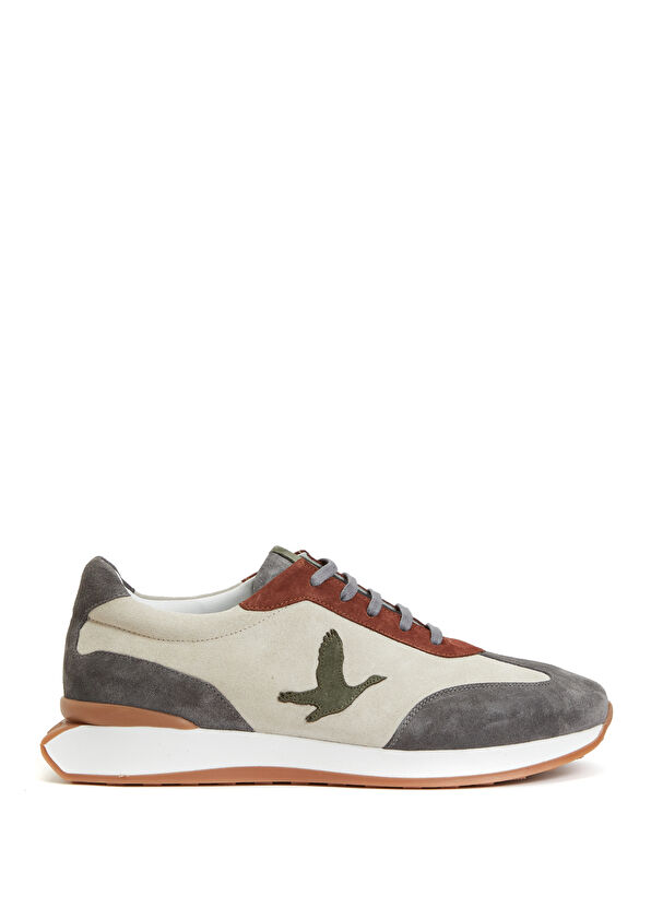 Beymen Club Colorblocked Kaz Logolu Erkek Deri Sneaker - 1