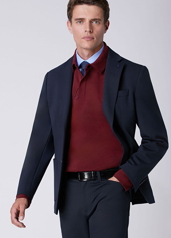 Beymen Club Lacivert Örme Blazer - 2