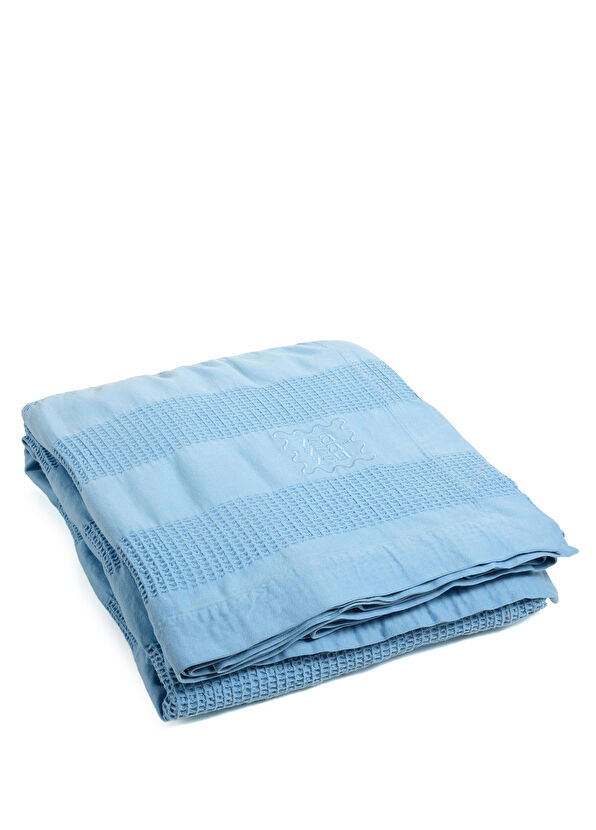 Zsa Zsa Zsu Braga Blue Cotton Waffle King Pique 240 x 220 cm - 1