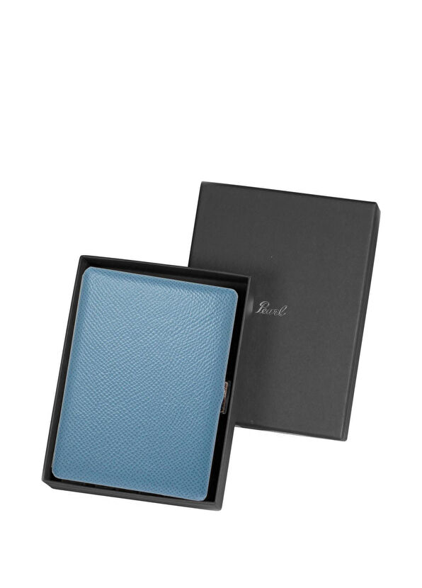 Pearl Japan Cosmos Noblesse Teal 9-Pack Leather Long Cigarette Case - 2