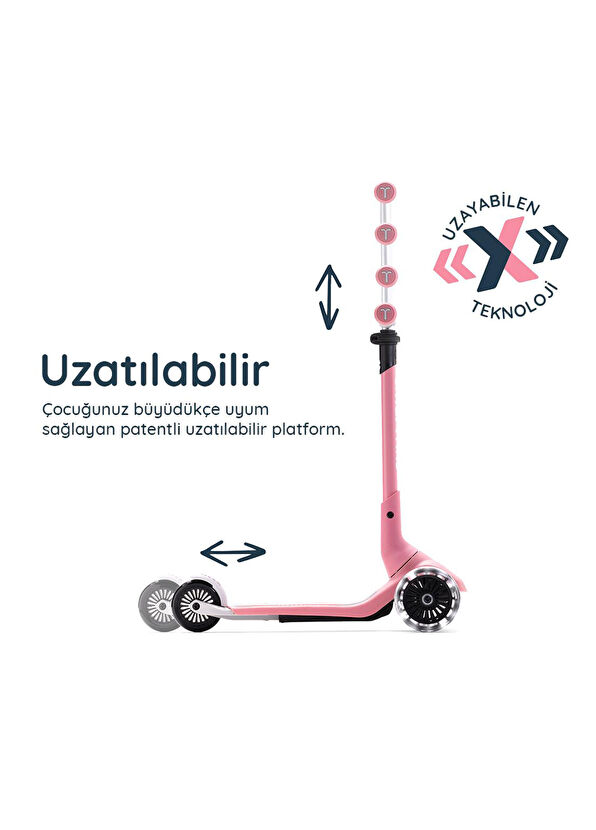 SmarTrike Xtend Mini+ 2-9 Years 2 Stage Growing Foldable LED Wheel Kids Scooter - 3