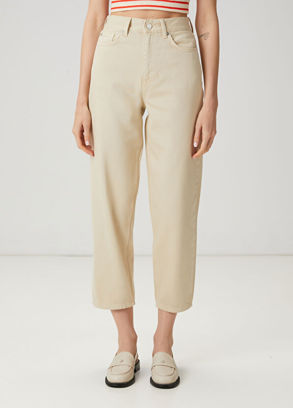 Beymen Club Tapered Fit Cream Jeans - 2