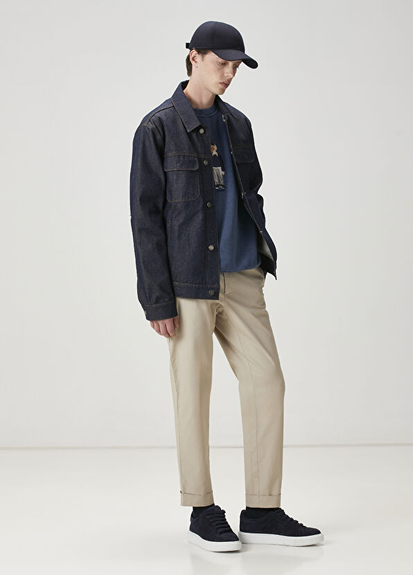 Beymen Club Lacivert Kapitone Detaylı Denim Ceket - 3