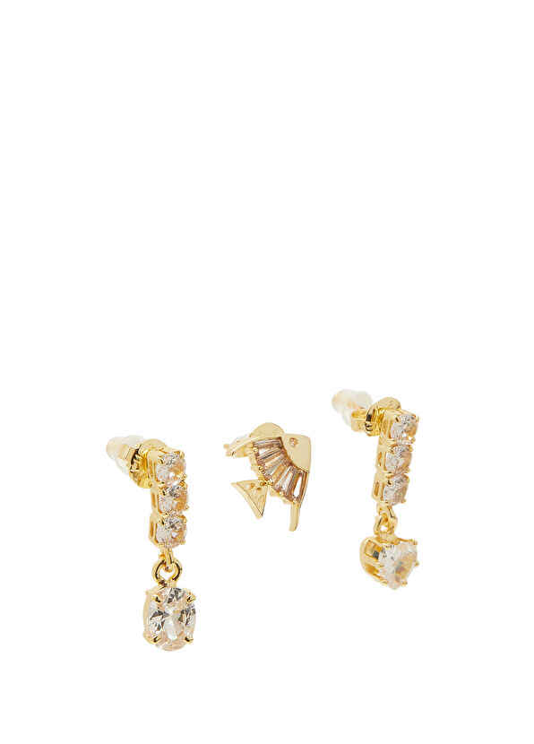 Beymen Club Taşlı Kadın 3lü Küpe - 2