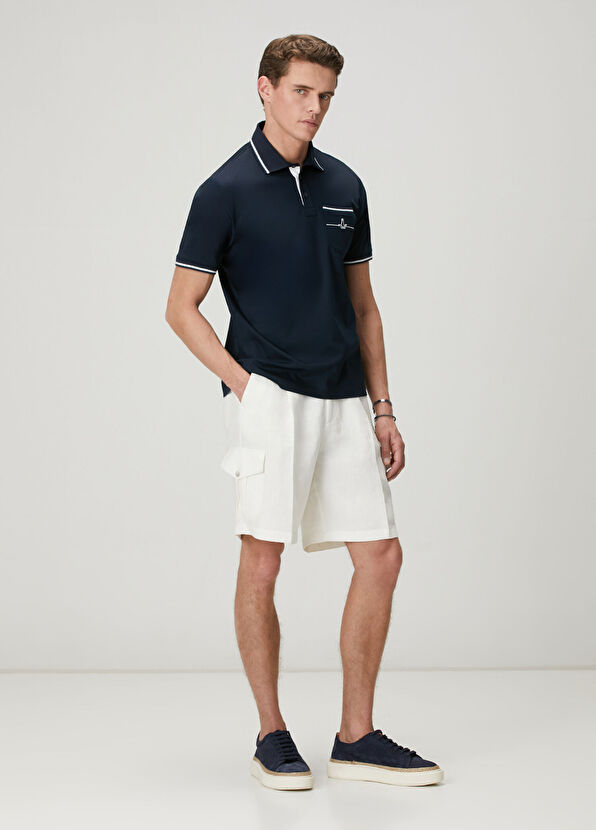 Beymen Club Comfort Fit Navy Blue Polo T-Shirt - 3