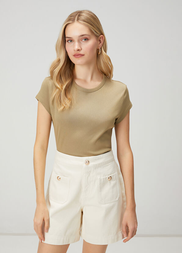 Beymen Club Açık Haki T-shirt - 1