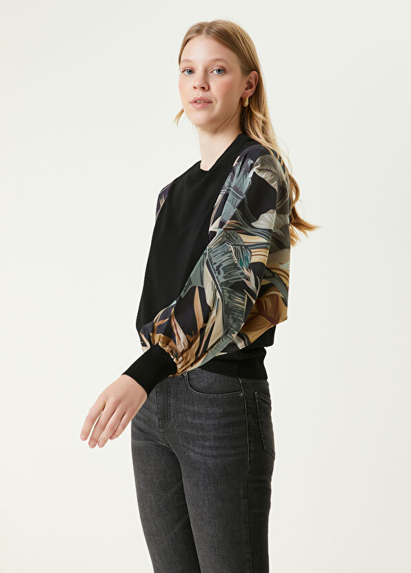 Beymen Club Siyah Desenli İpek Garnili Kazak - 3