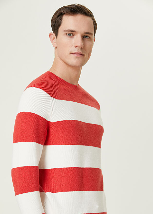 Beymen Club Nar Çiçeği Şerit Jakarlı Kazak - 2