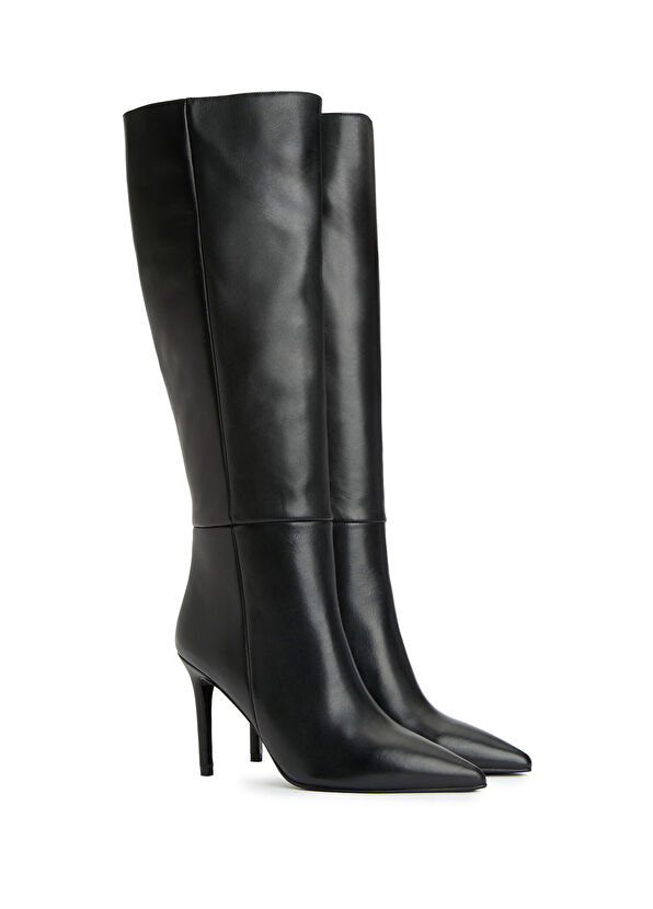 Siyah Kadın Deri Çizme - Görsel 3