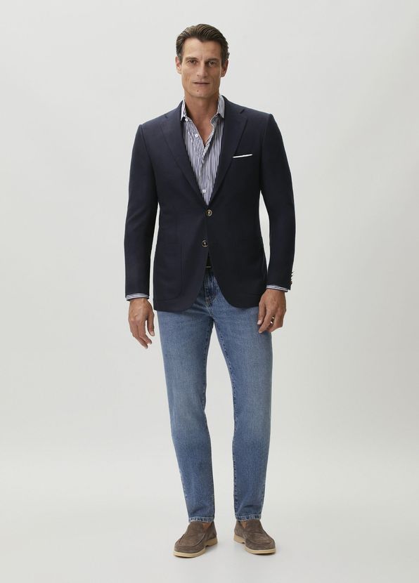 Kiton Navy Blue Cashmere Jacket - 2