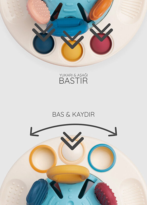 Little Gusto UFO Silikon Eğitici Oyuncak  - 2