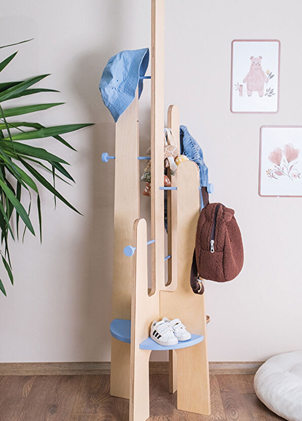 Orfis Kids Montessori Birch Wooden Children's Room Hanger - 2