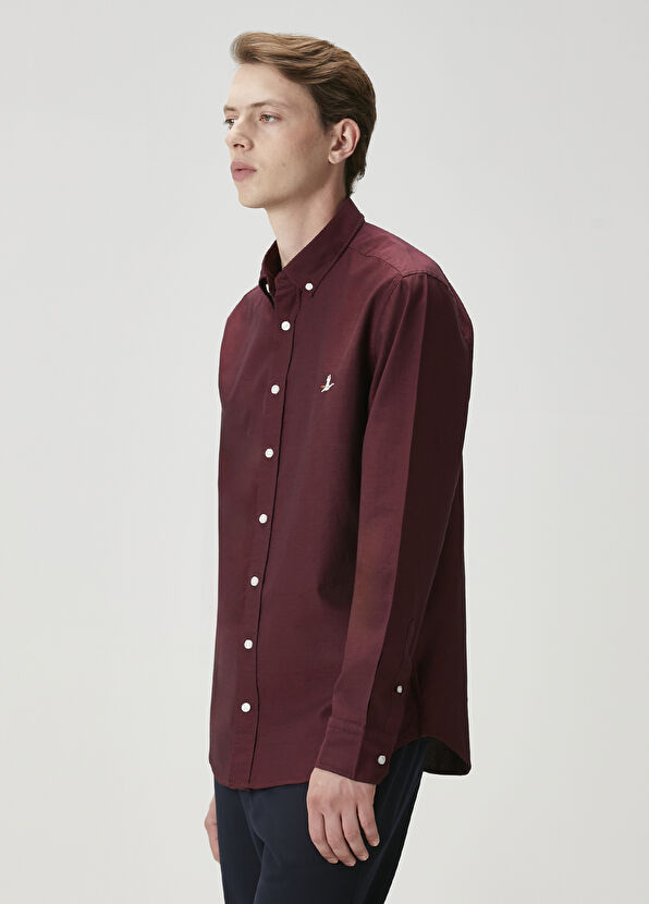 Beymen Club Slim Fit Mürdüm Oxford Gömlek - 4