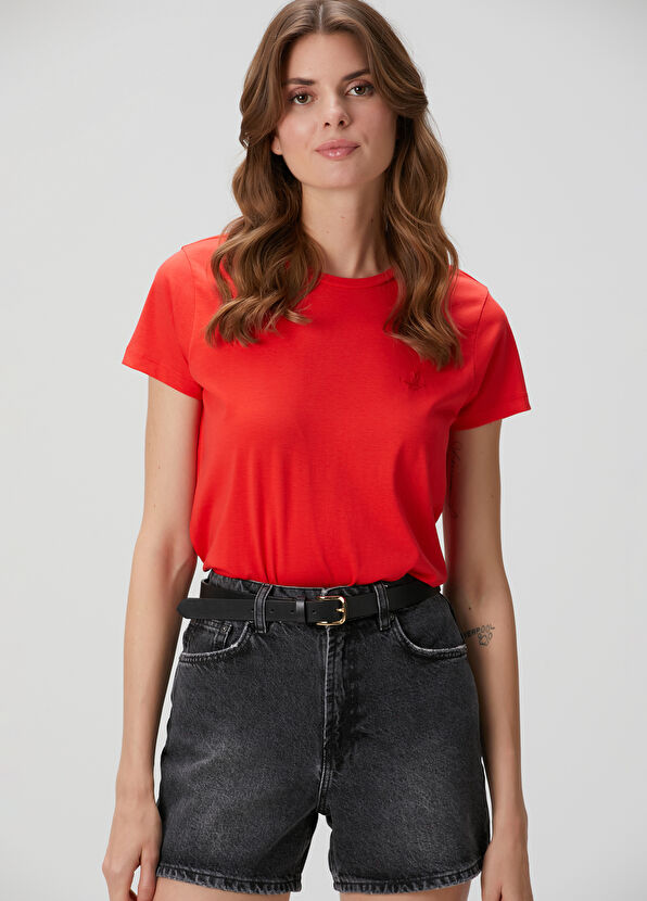 Beymen Club Nar Çiçeği Dökümlü T-shirt - 1