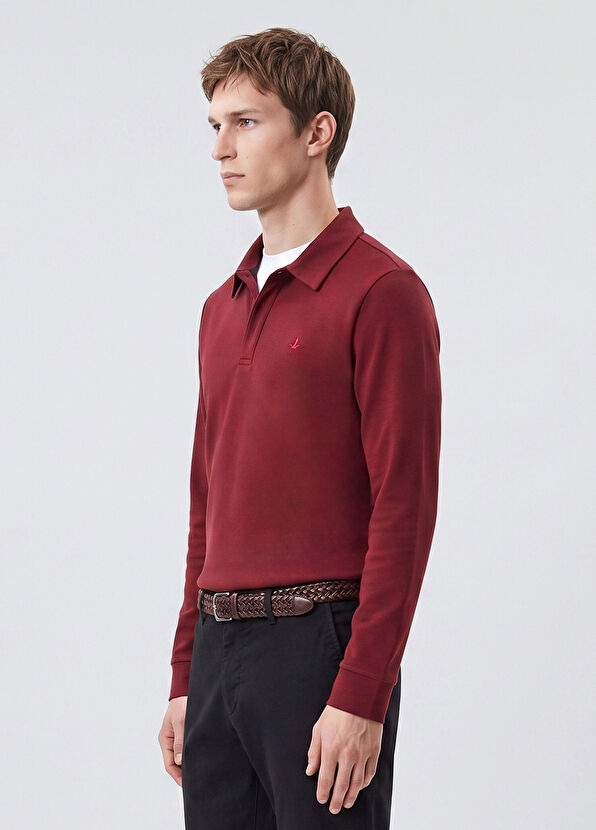 Beymen Club Comfort Fit Burgundy Polo T-Shirt - 4