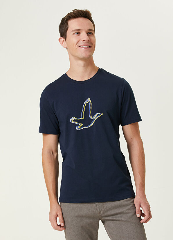 Beymen Club Lacivert Logo Baskılı T-shirt - 2