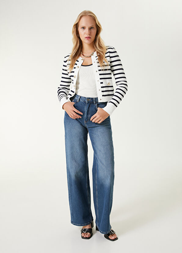 Beymen Club Lacivert Beyaz Hırka - 3