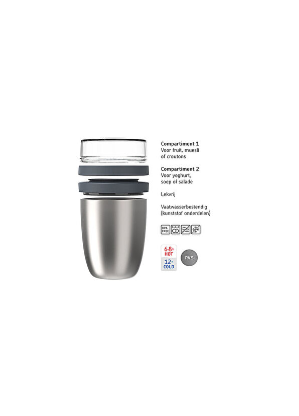 Mepal İnsulated Lunch Pot Nordic Pink Ellipse Yalıtımlı Saklama Kabı - 4