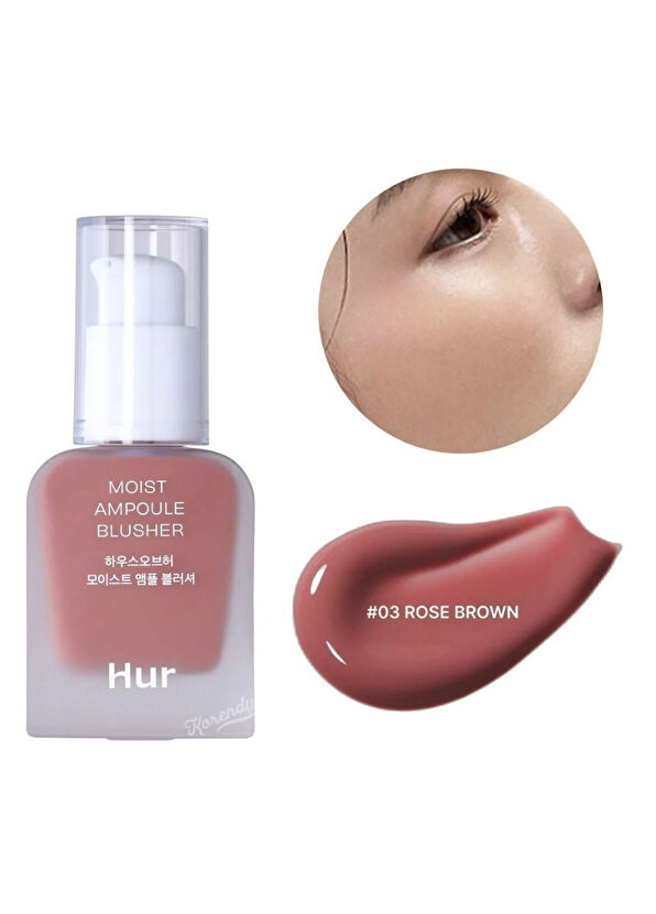 House Of Hur Moist Ampoule Blusher #03 Rose Brown Liquid Blush 10 ml - 2