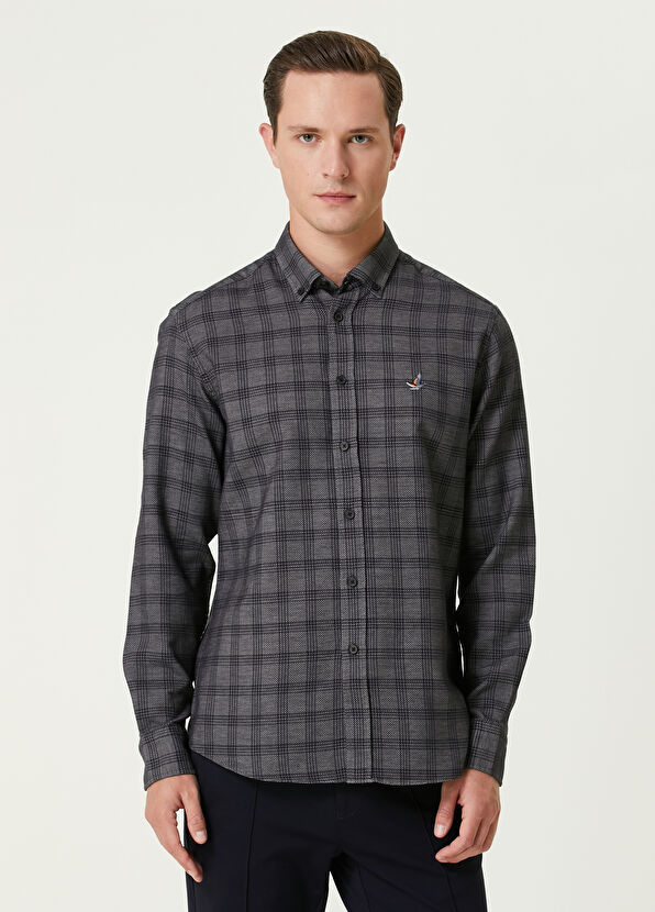 Beymen Club Grey Plaid Shirt - 1