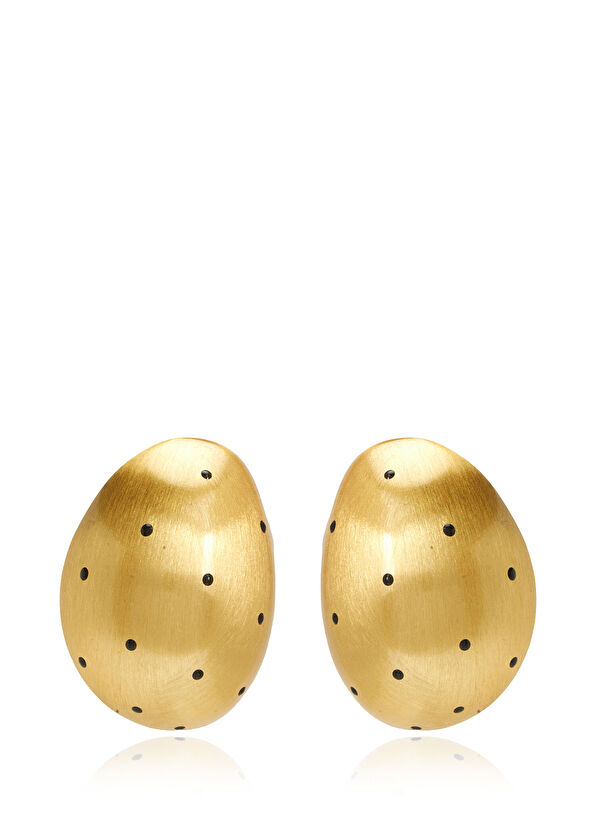 Beymen Club Gold Puantiyeli Kadın Bombe Küpe - 1