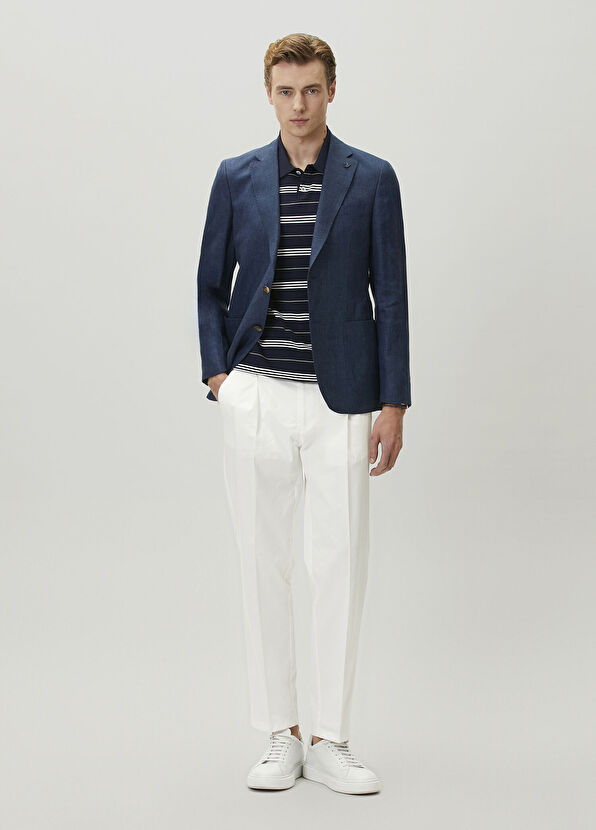 Beymen Club Navy Blue Linen Jacket - 4
