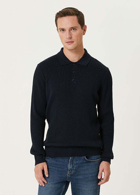 Beymen Club Navy Blue Polo Neck Knitwear - 1