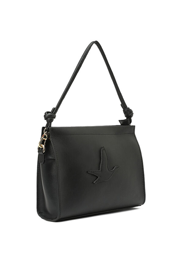 Beymen Club Black Goose Logo Detailed Women's Leather Bag - 2