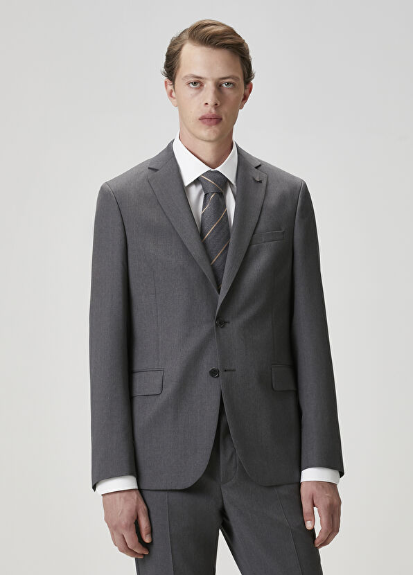 Beymen Club Drop 6 Antrasit Klasik İnce Yün Takım Elbise - 2