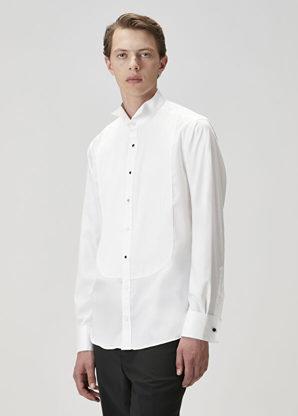 Beymen Club White Tuxedo Shirt - 4