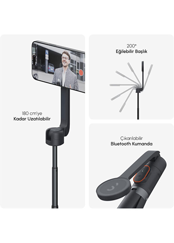 ShiftCam SnapStand Max Manyetik Selfie Çubuğu ve Tripod Kompakt Katlanabilir ve Uzatılabilir Manyetik Bluetooth Kumanda - 4