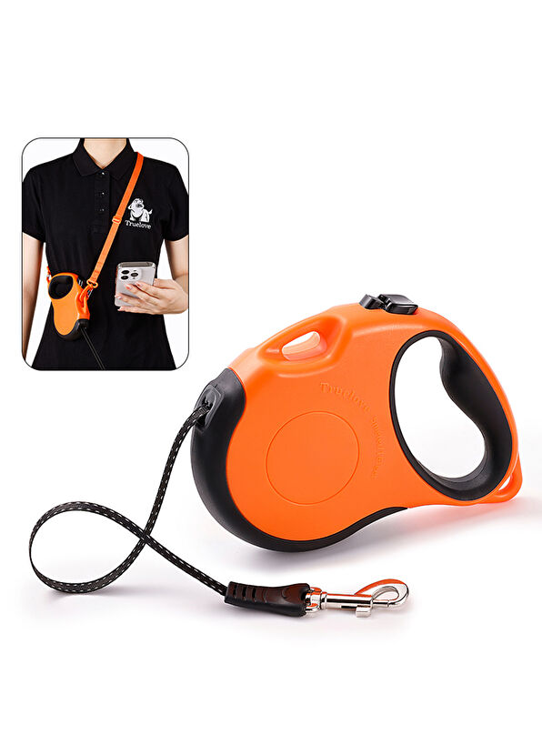 True Love Automatic Orange Dog Leash - 3