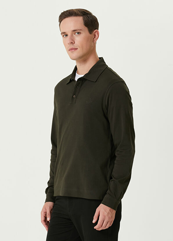 Beymen Club Comfort Fit Khaki Polo Neck T-Shirt - 4