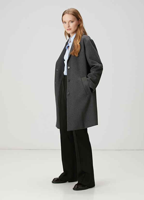 Beymen Club Grey Wool Coat - 1