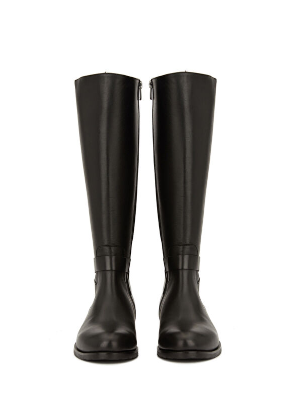 Siyah Kadın Deri Çizme - Görsel 4