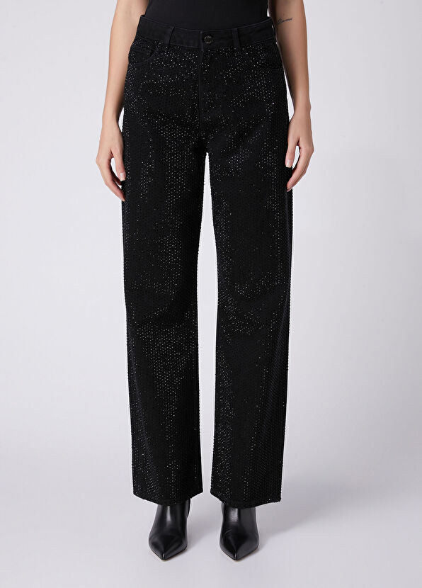 Beymen Club Black Hotfix Straight Jeans - 2