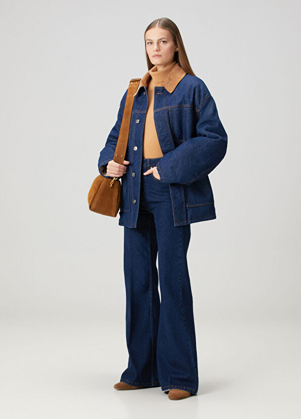 Ami Paris Lacivert Denim Ceket - 2