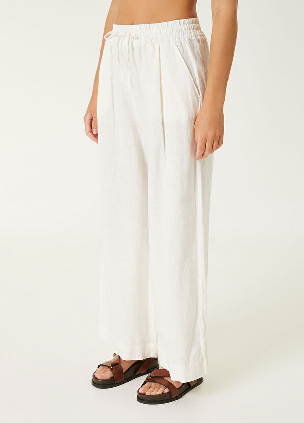 Beymen Club Ekru Keten Pantolon - 3