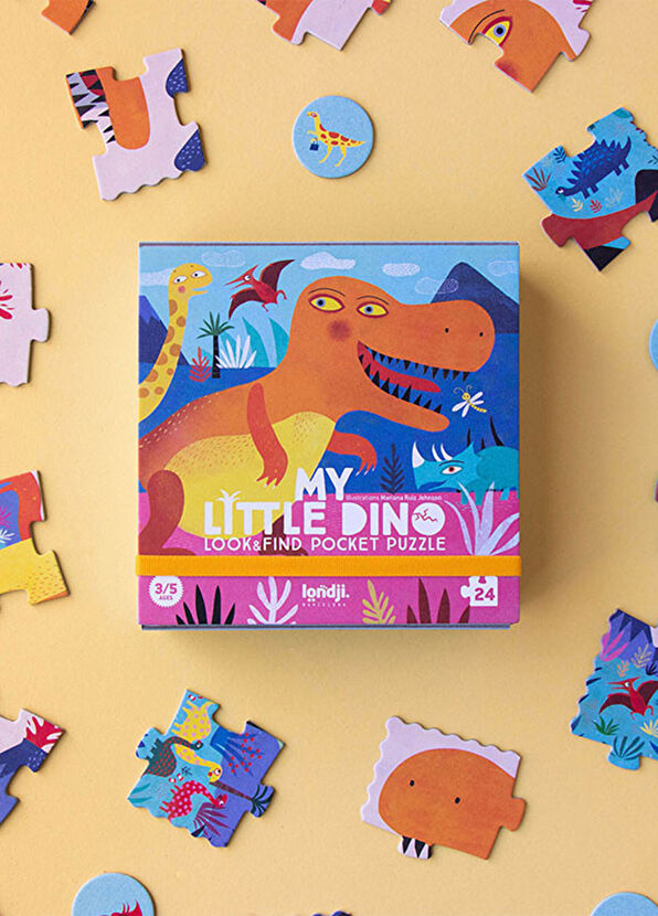 Londji My little Dino 3-5 Yaş Pocket Puzzle - 2