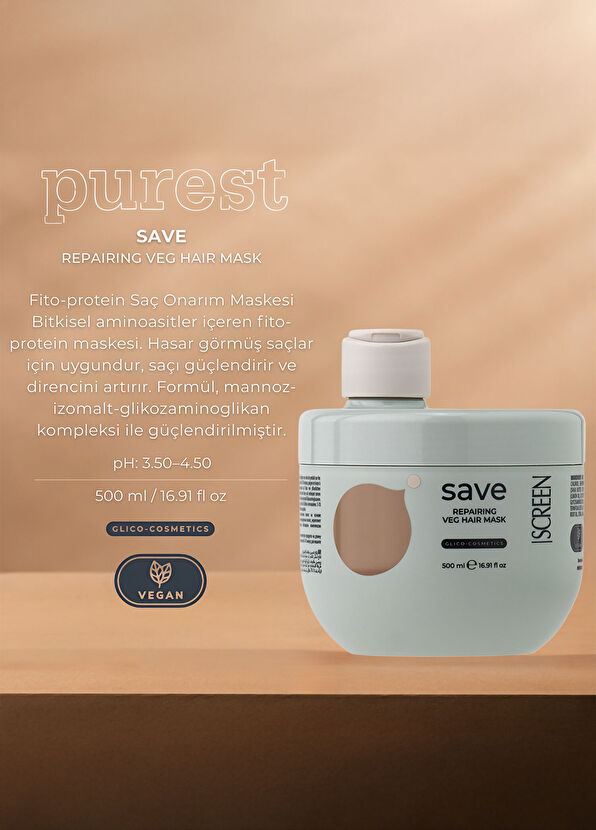Screen Hair Care Save Repairing Vegan Hair Mask 500 ml - 2