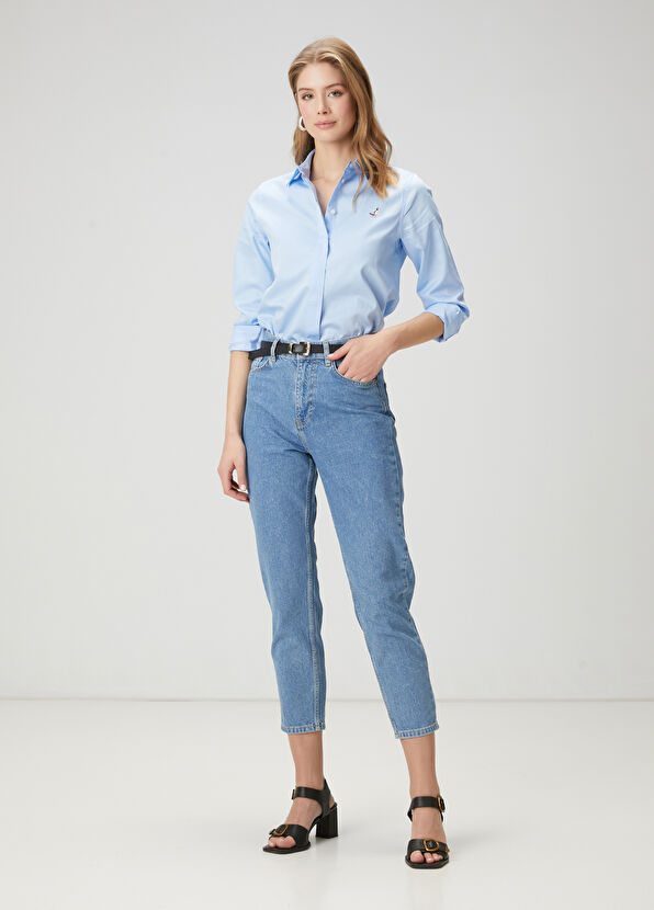 Beymen Club Blue Basic Poplin Shirt - 4