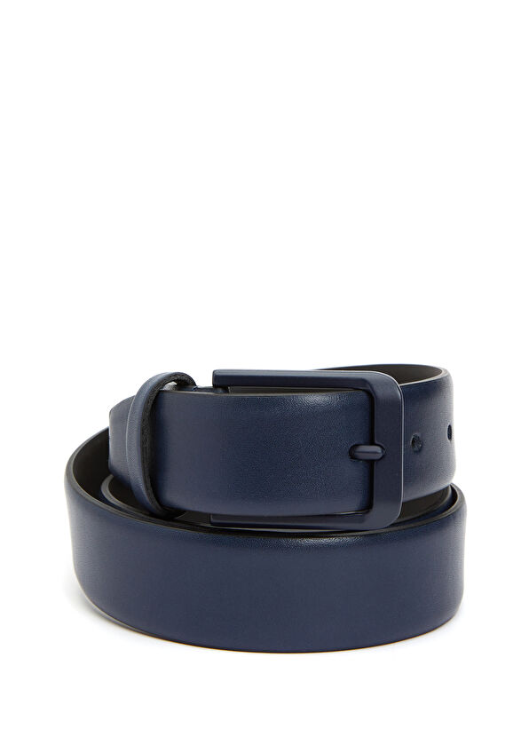Beymen Club Navy Blue Men's Leather Belt - 1