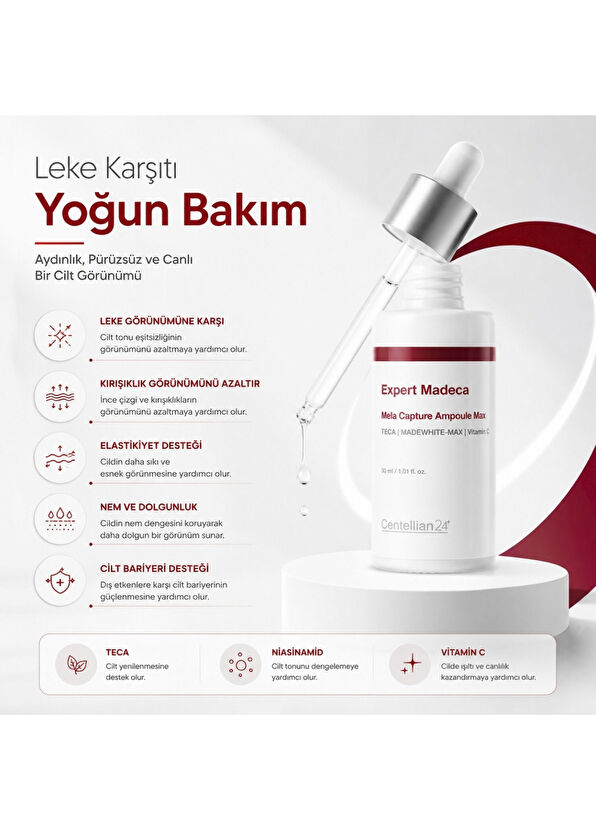 Centellian24 Expert Madeca Mela Capture Ampoule Max Aydınlatıcı Cilt Serumu 30 ml - 2