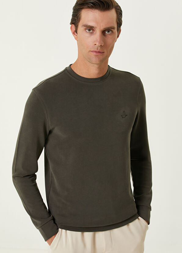 Beymen Club Haki Logo Detaylı Sweatshirt - 2